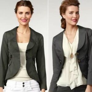 CAbi peplum blazer gray - EUC size 6